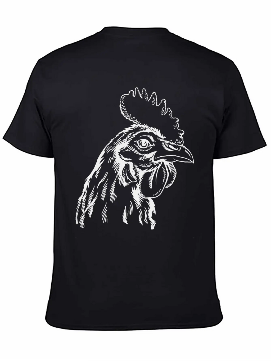 Sketches Of Animals Rooster Unisex Casual T-Shirt – Clean Design For Daily Comfort
