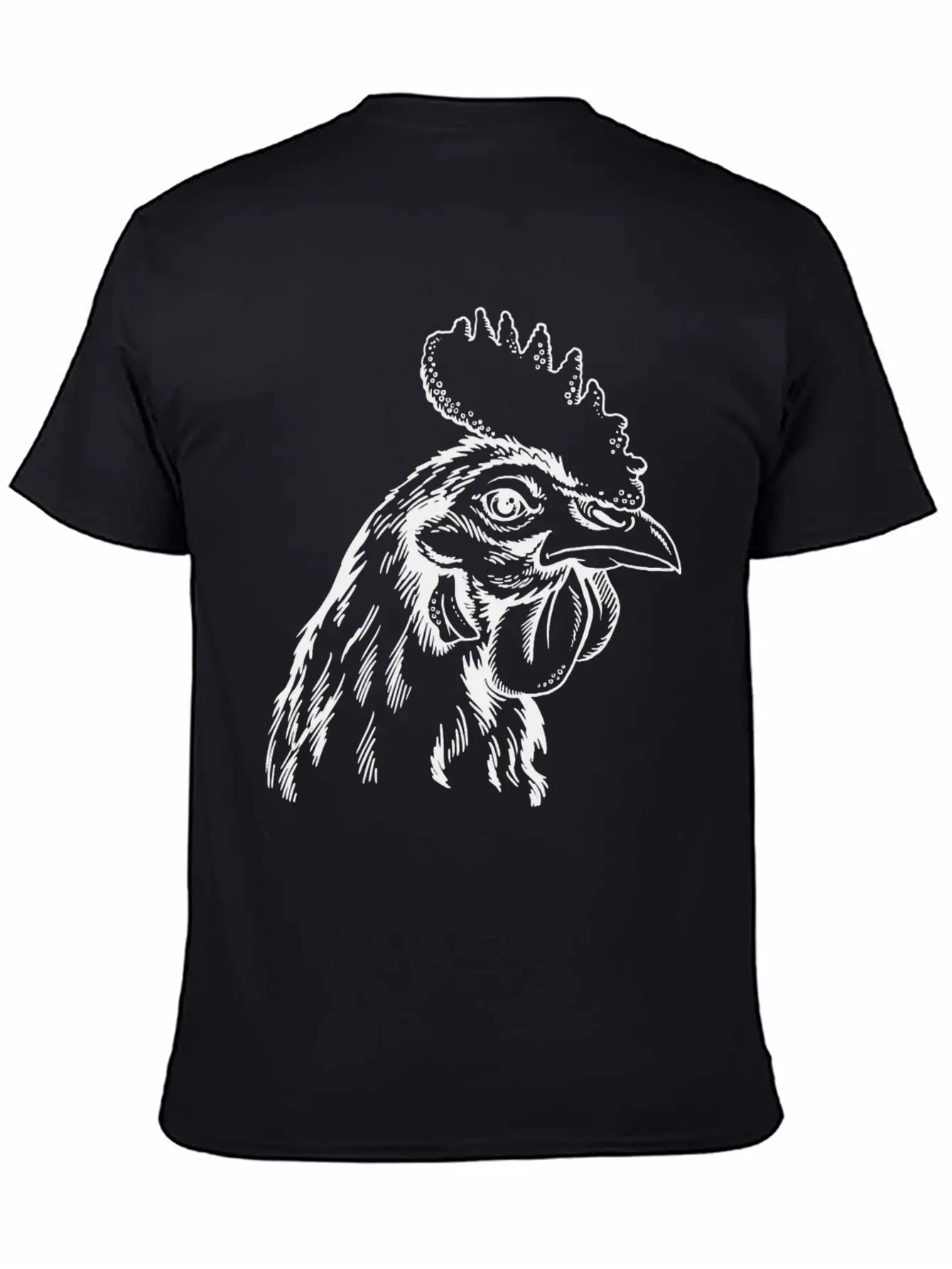 Sketches Of Animals Rooster Unisex Casual T-Shirt – Clean Design For Daily Comfort