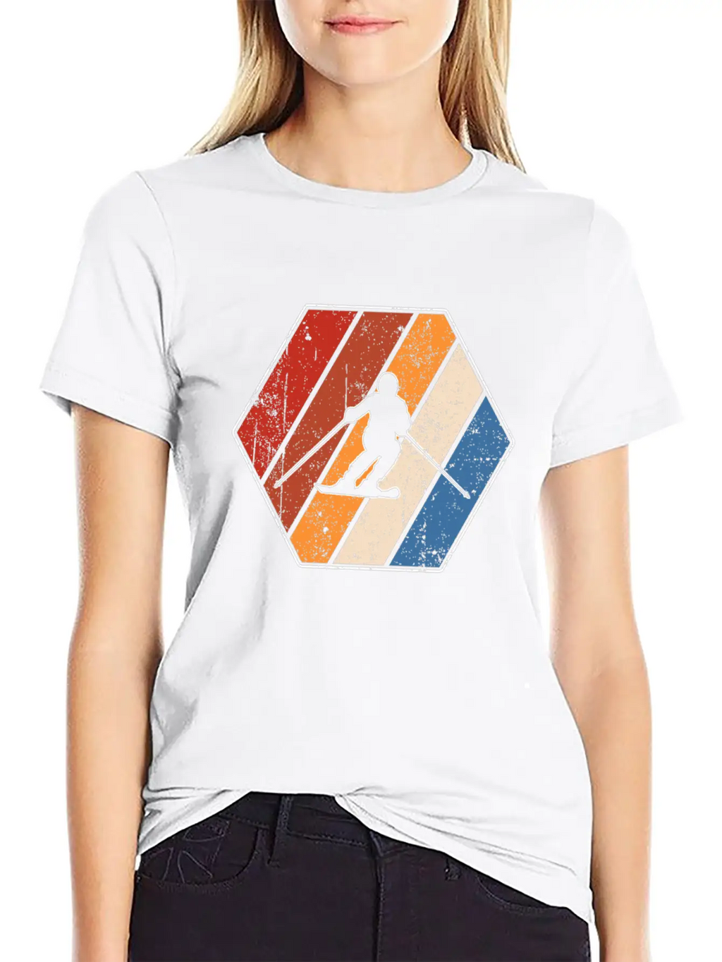 Ski Retro Stylish Everyday T-Shirt – Unisex Basic Cotton Tee