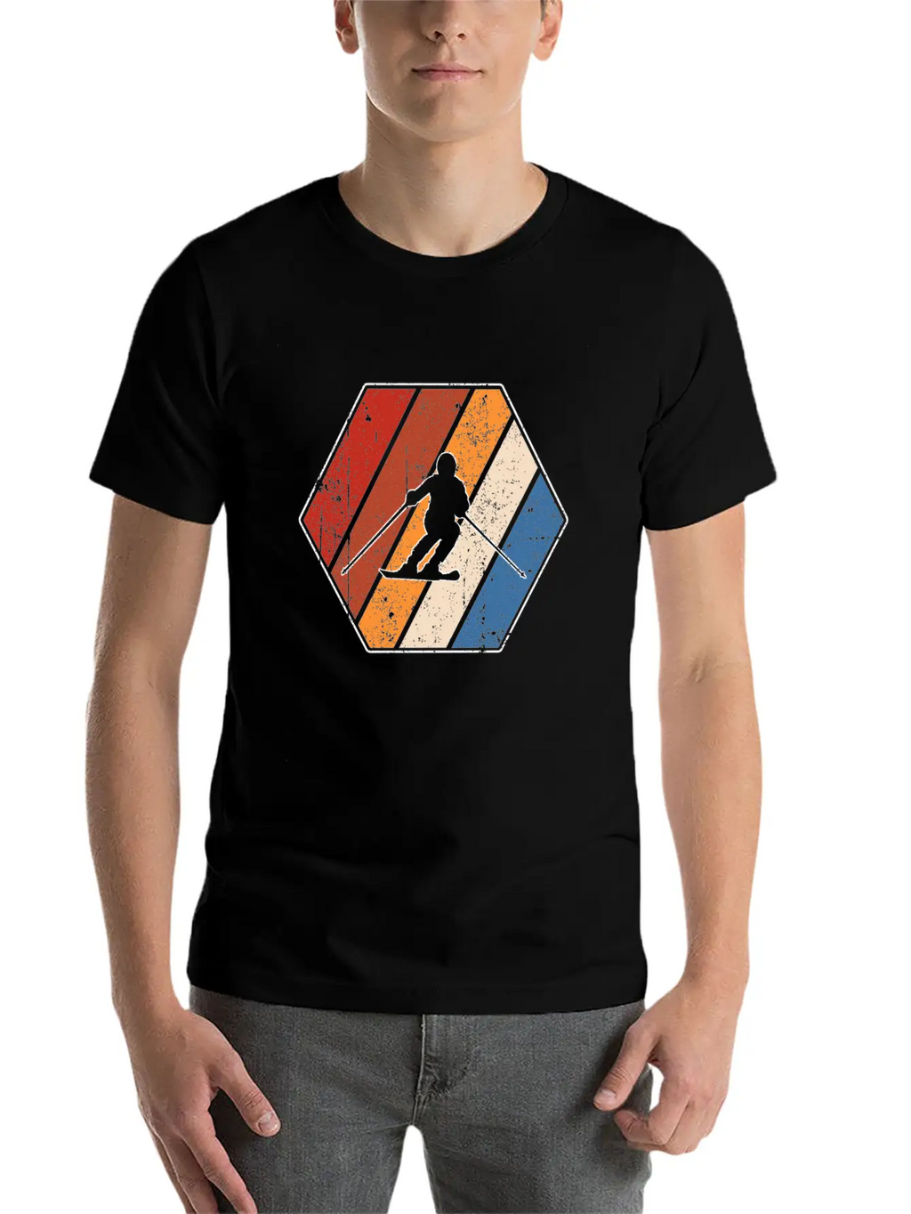 Ski Retro Stylish Everyday T-Shirt – Unisex Basic Cotton Tee