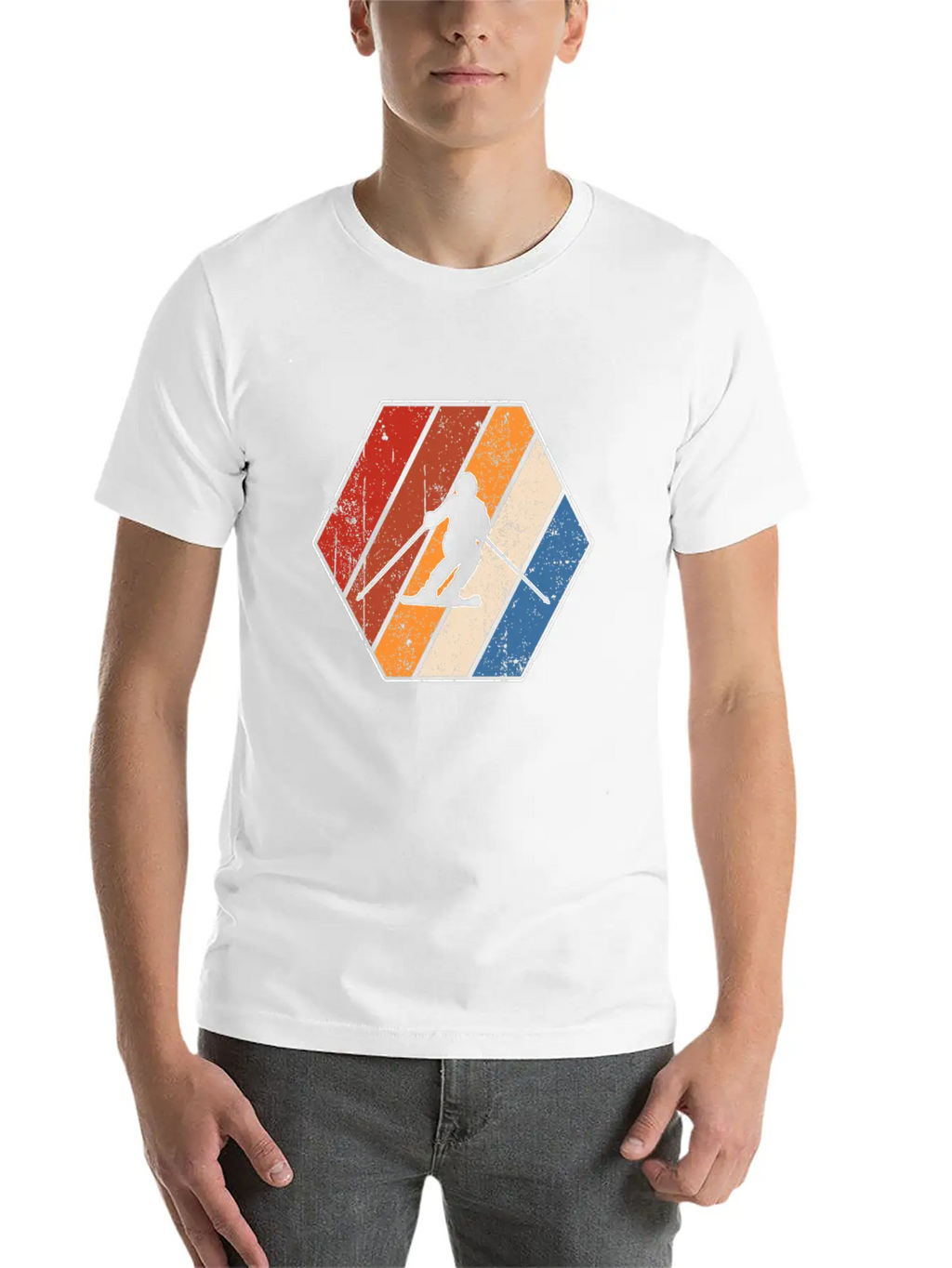 Ski Retro Stylish Everyday T-Shirt – Unisex Basic Cotton Tee