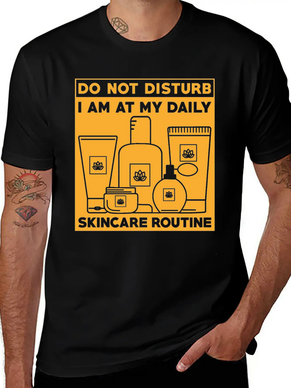 Skincare Routine Funny Design Do Not Disturb Unisex Casual T-Shirt – Clean Design For Daily Comfort