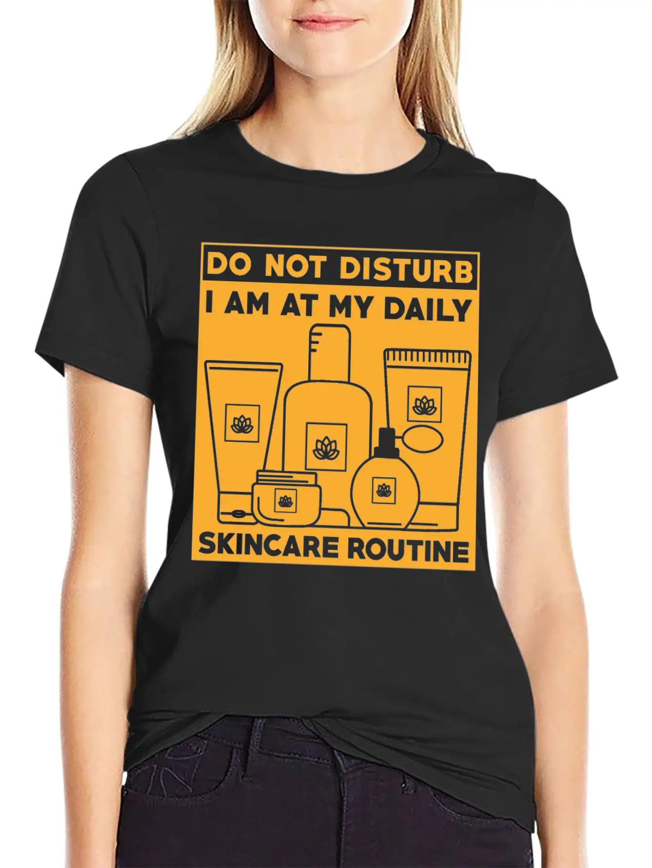 Skincare Routine Funny Design Do Not Disturb Unisex Casual T-Shirt – Clean Design For Daily Comfort