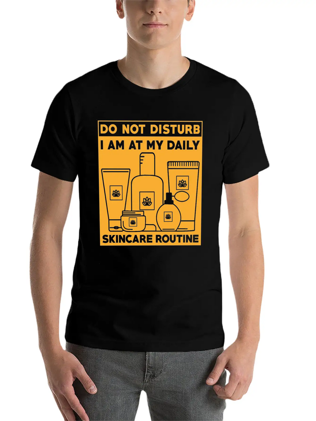 Skincare Routine Funny Design Do Not Disturb Unisex Casual T-Shirt – Clean Design For Daily Comfort