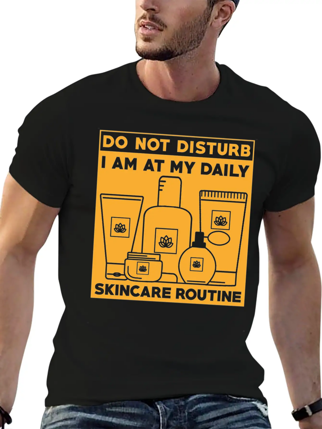 Skincare Routine Funny Design Do Not Disturb Unisex Casual T-Shirt – Clean Design For Daily Comfort