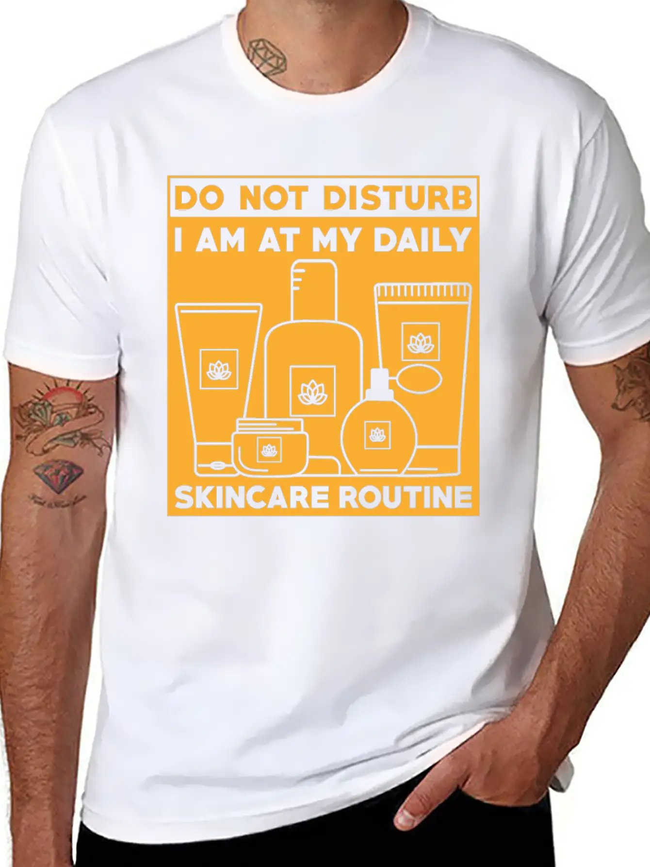 Skincare Routine Funny Design Do Not Disturb Unisex Casual T-Shirt – Clean Design For Daily Comfort