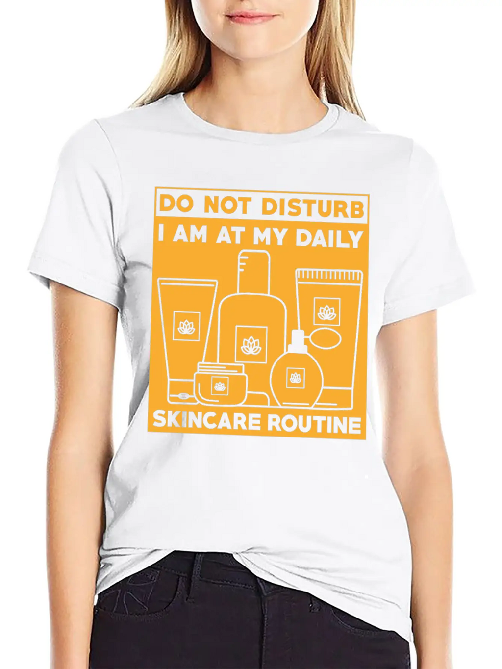 Skincare Routine Funny Design Do Not Disturb Unisex Casual T-Shirt – Clean Design For Daily Comfort