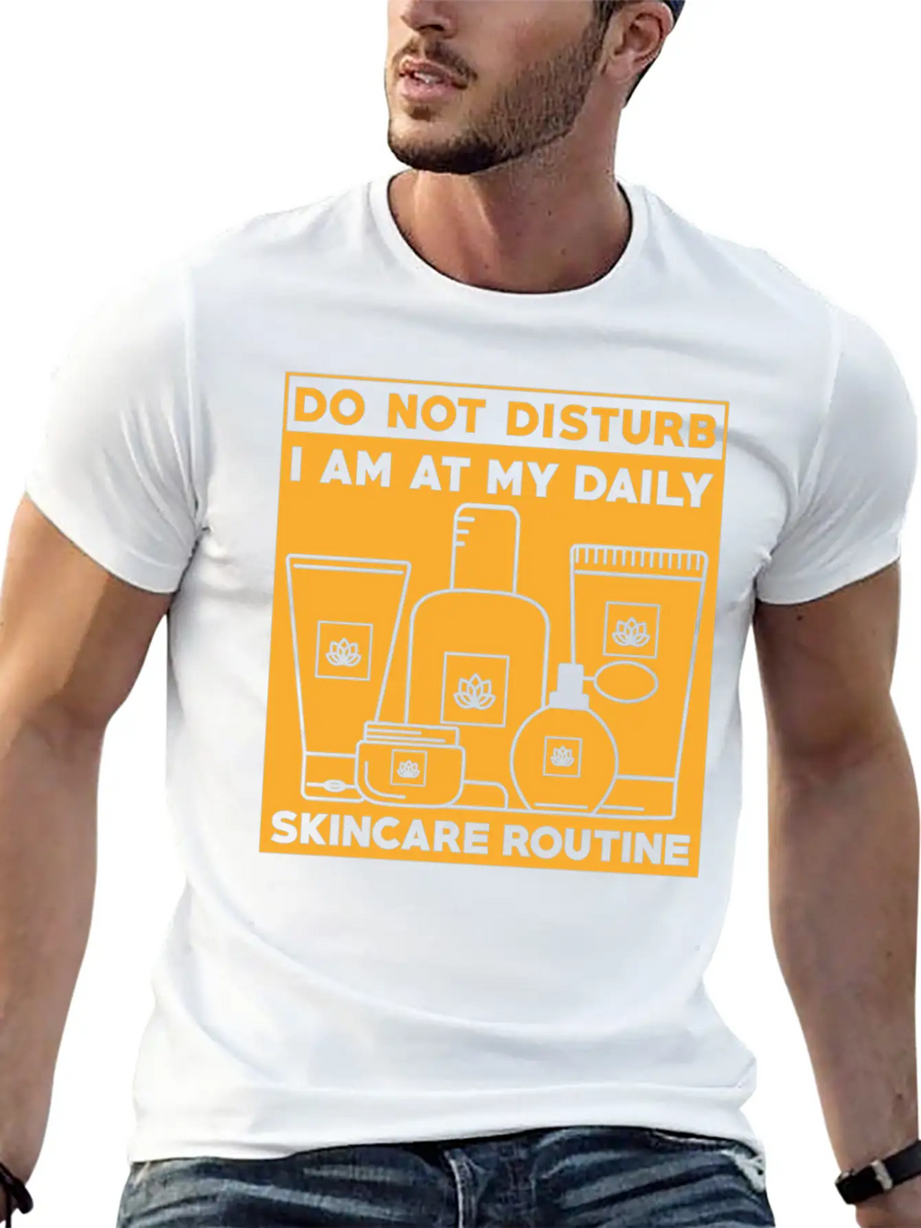 Skincare Routine Funny Design Do Not Disturb Unisex Casual T-Shirt – Clean Design For Daily Comfort