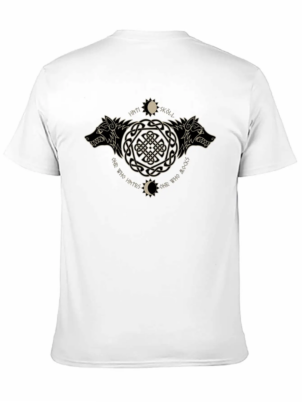 Skoll And I Wolf Fenrir Norse Nordic Symbol Stylish Everyday T-Shirt – Unisex Basic Cotton Tee