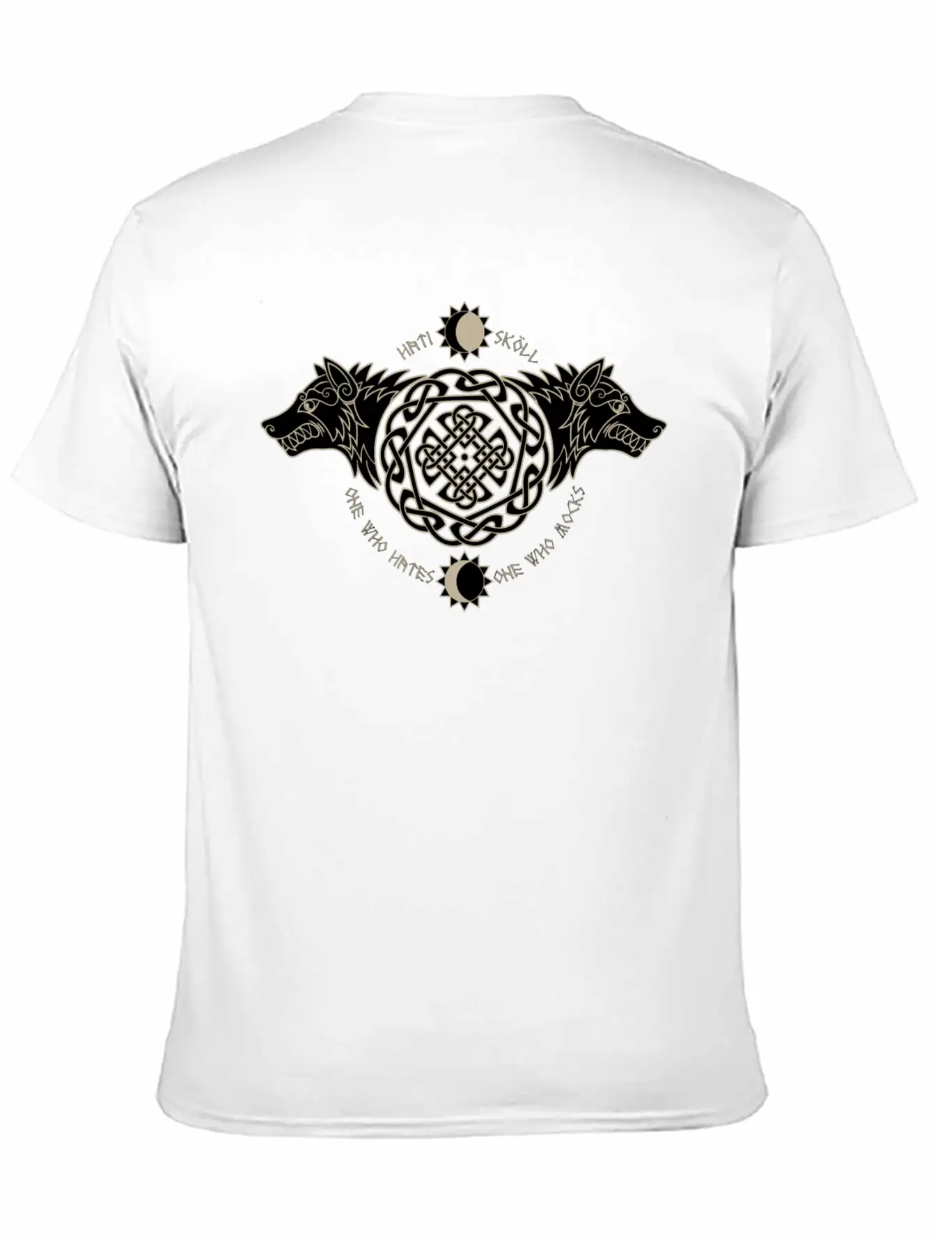 Skoll And I Wolf Fenrir Norse Nordic Symbol Stylish Everyday T-Shirt – Unisex Basic Cotton Tee
