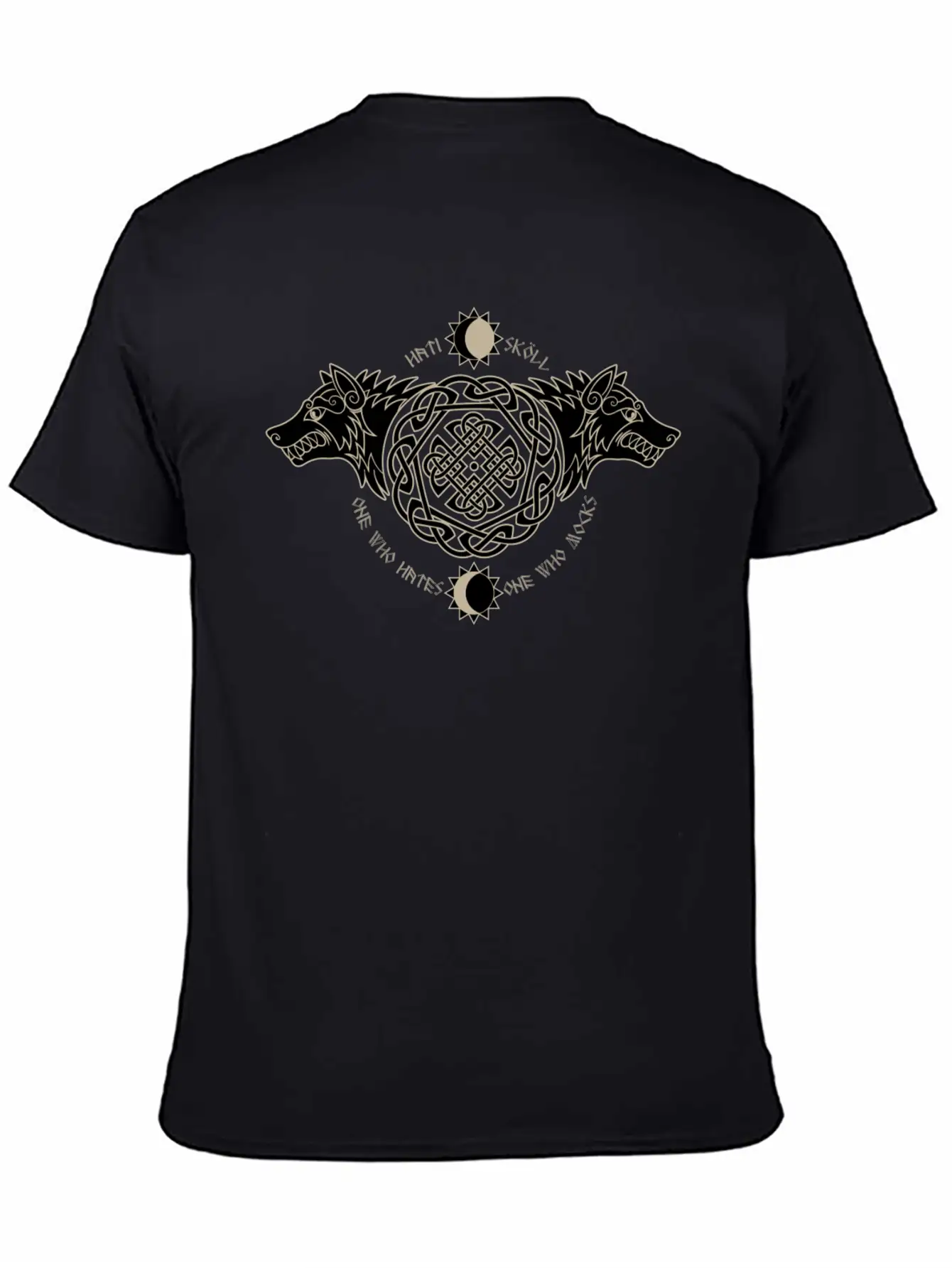 Skoll And I Wolf Fenrir Norse Nordic Symbol Stylish Everyday T-Shirt – Unisex Basic Cotton Tee