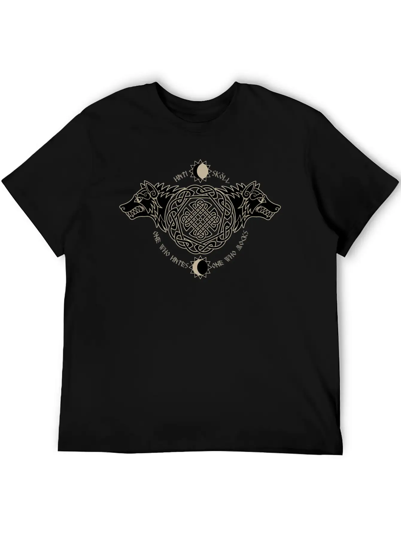 Skoll And I Wolf Fenrir Norse Nordic Symbol Stylish Everyday T-Shirt – Unisex Basic Cotton Tee