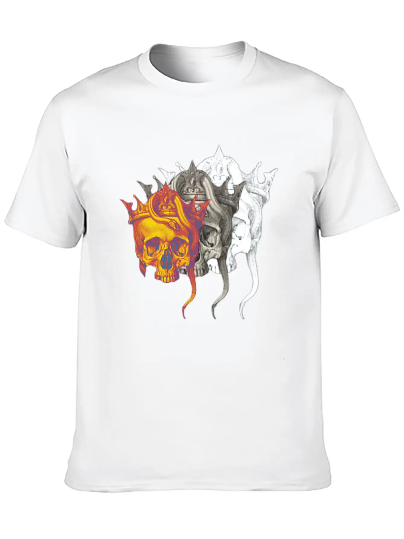 Skull Casual Graphic T-Shirt – Simple And Comfortable Daily Wear