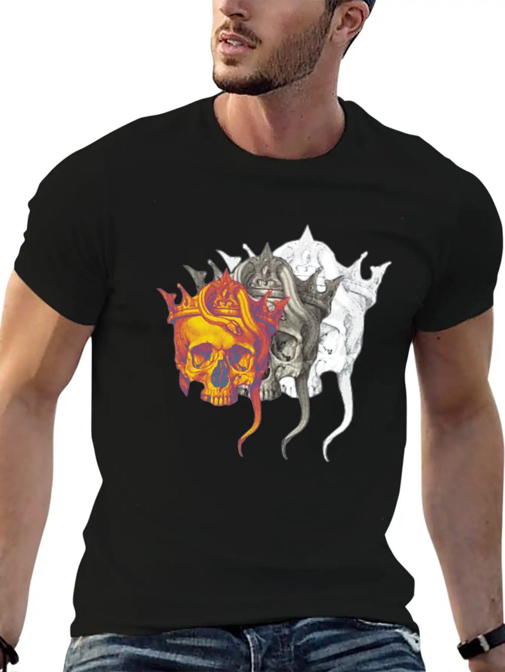 Skull Casual Graphic T-Shirt – Simple And Comfortable Daily Wear