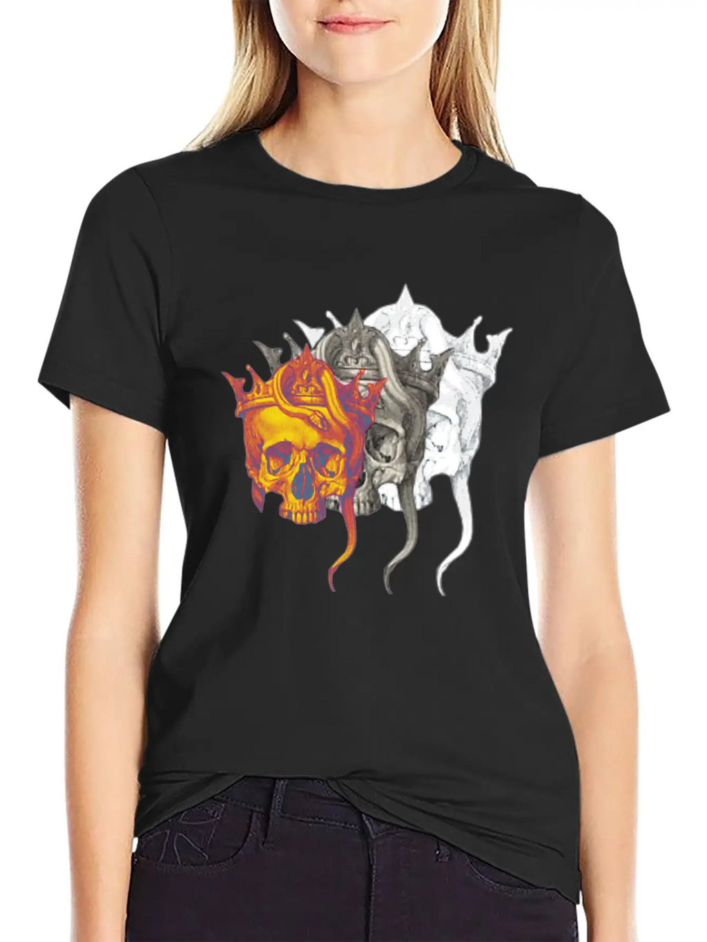 Skull Casual Graphic T-Shirt – Simple And Comfortable Daily Wear