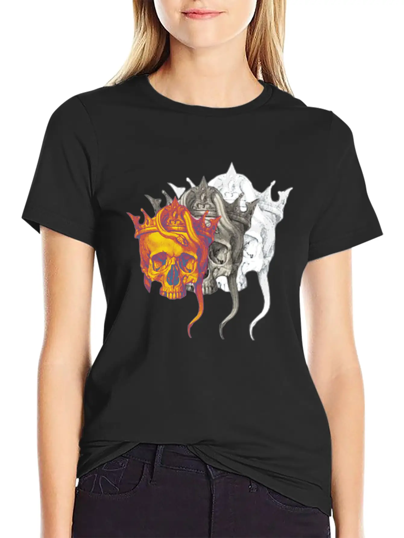 Skull Casual Graphic T-Shirt – Simple And Comfortable Daily Wear