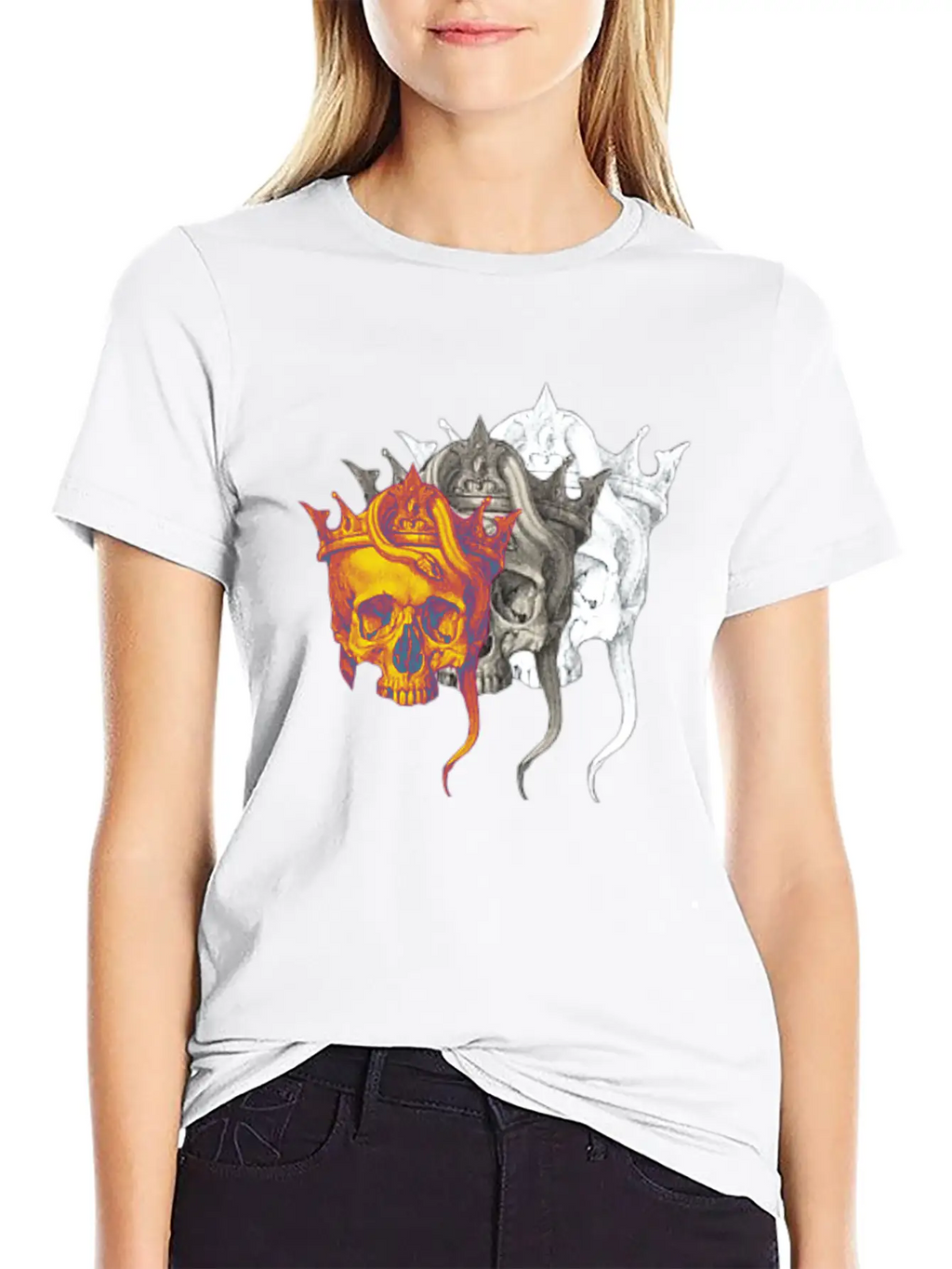 Skull Casual Graphic T-Shirt – Simple And Comfortable Daily Wear
