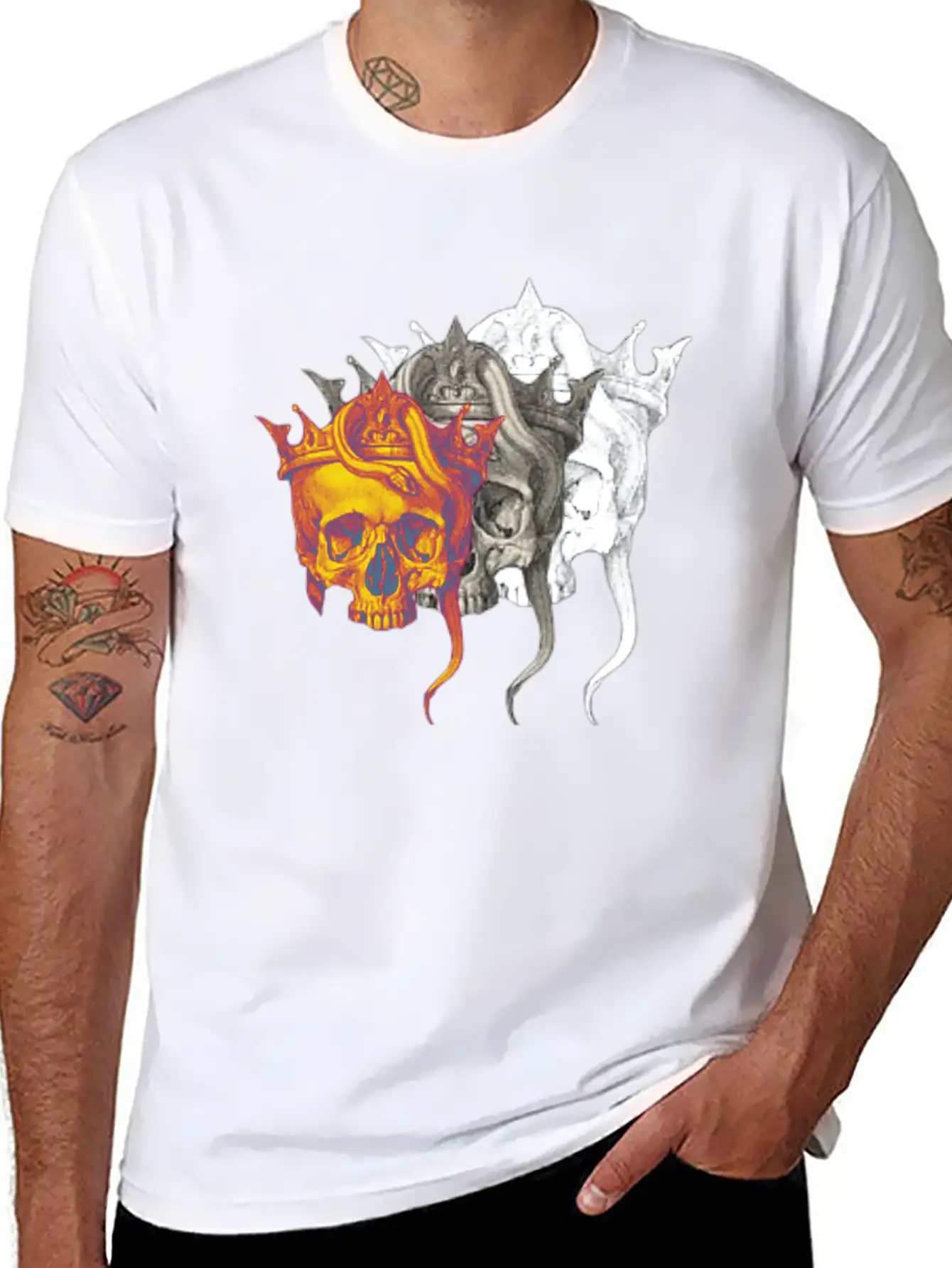 Skull Casual Graphic T-Shirt – Simple And Comfortable Daily Wear