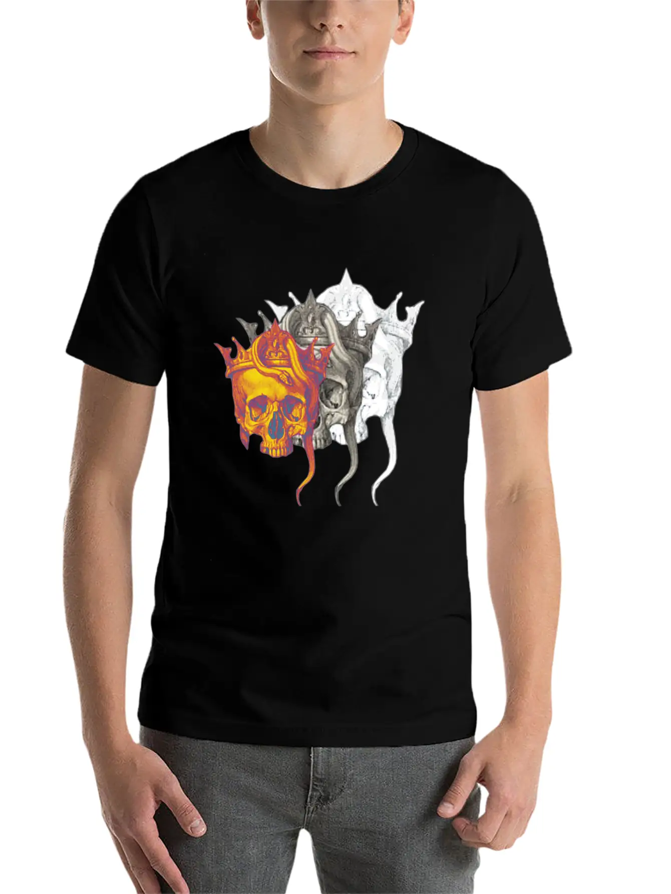 Skull Casual Graphic T-Shirt – Simple And Comfortable Daily Wear