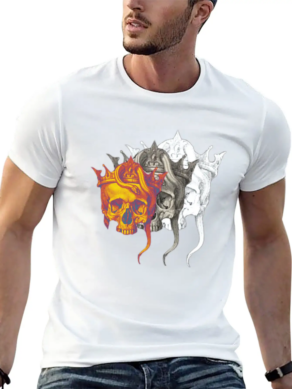 Skull Casual Graphic T-Shirt – Simple And Comfortable Daily Wear