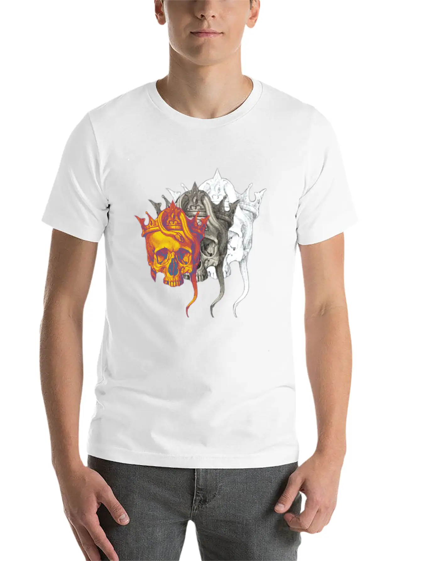 Skull Casual Graphic T-Shirt – Simple And Comfortable Daily Wear