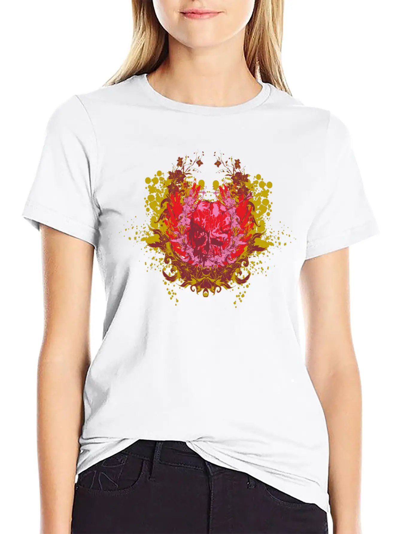 Skull Demon Wings Halloween Gift Unisex Casual T-Shirt – Clean Design For Daily Comfort