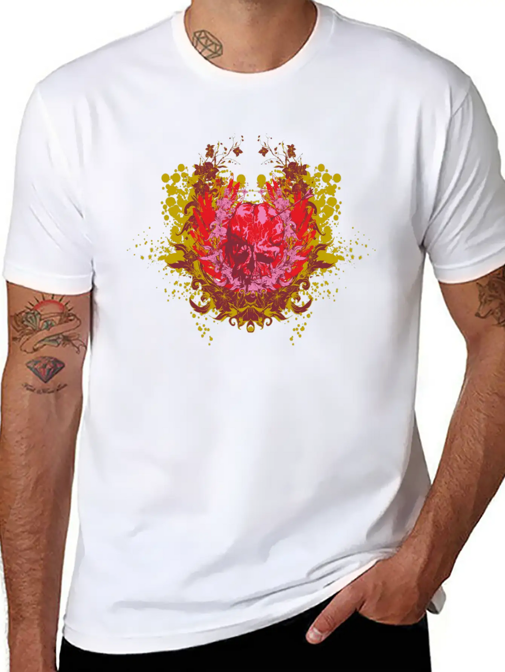 Skull Demon Wings Halloween Gift Unisex Casual T-Shirt – Clean Design For Daily Comfort