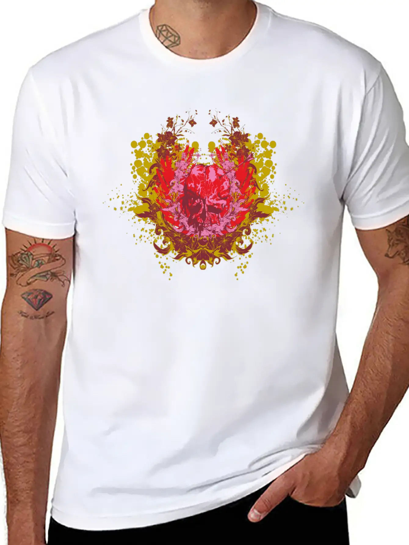 Skull Demon Wings Halloween Gift Unisex Casual T-Shirt – Clean Design For Daily Comfort