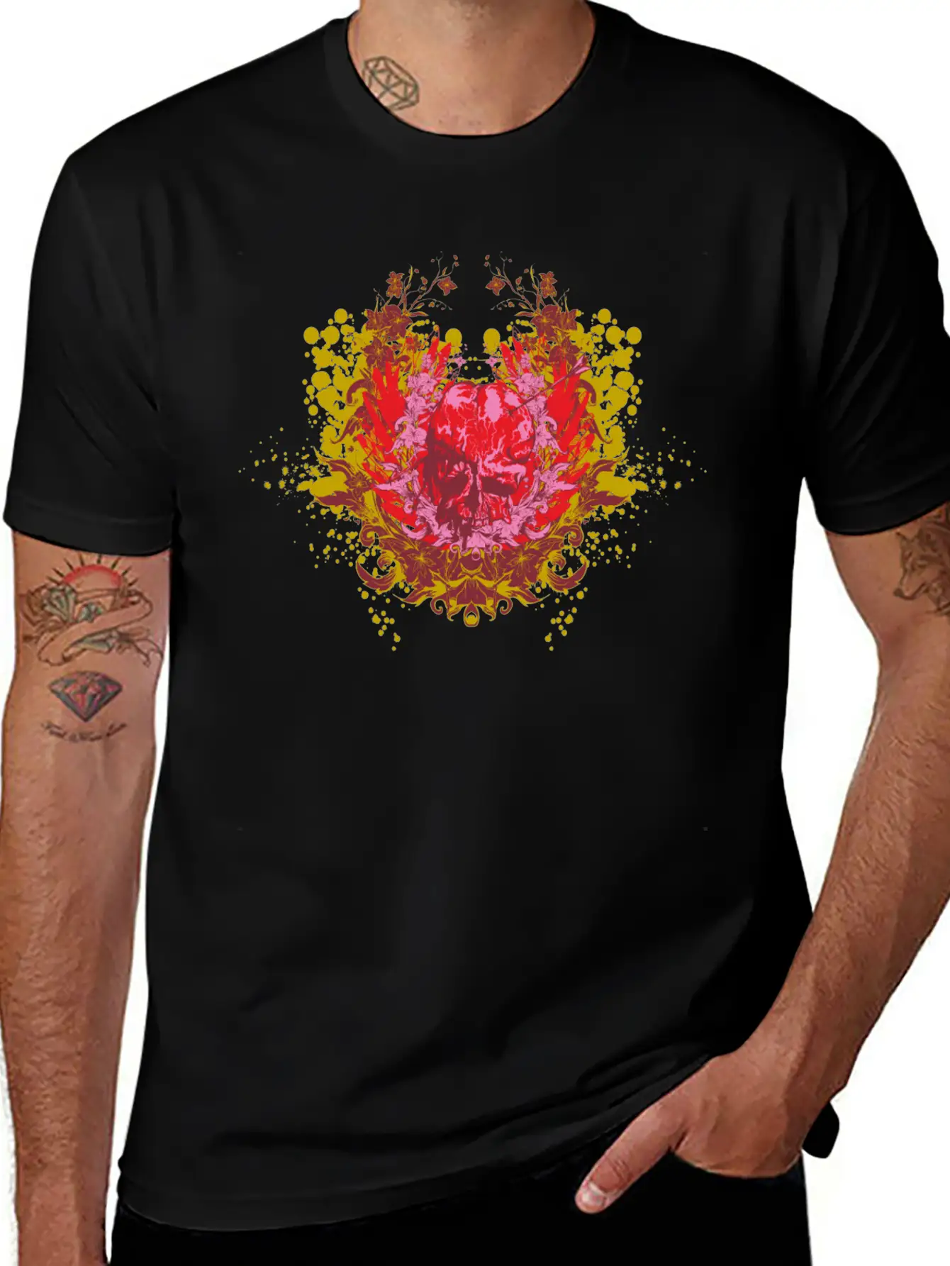 Skull Demon Wings Halloween Gift Unisex Casual T-Shirt – Clean Design For Daily Comfort