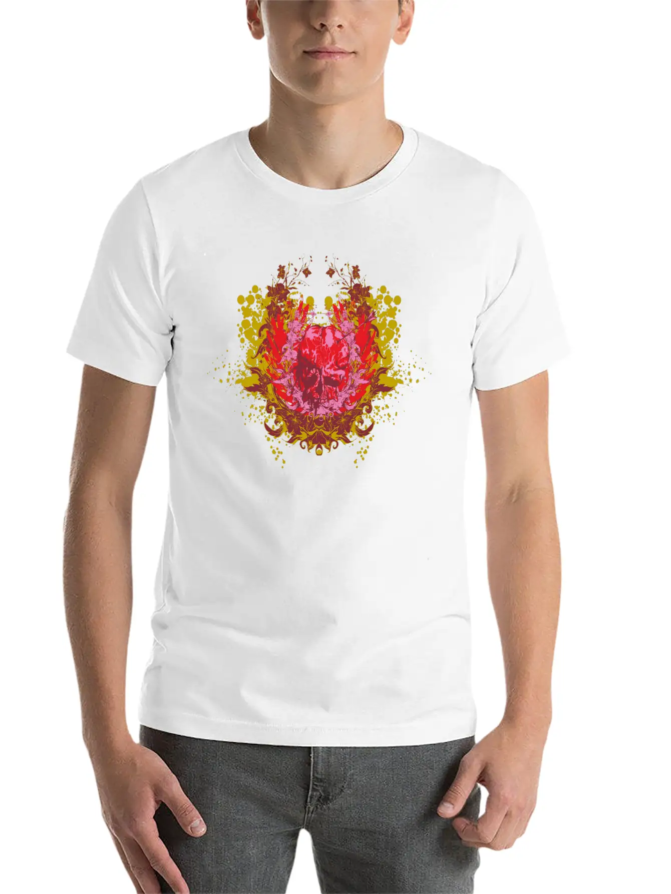 Skull Demon Wings Halloween Gift Unisex Casual T-Shirt – Clean Design For Daily Comfort