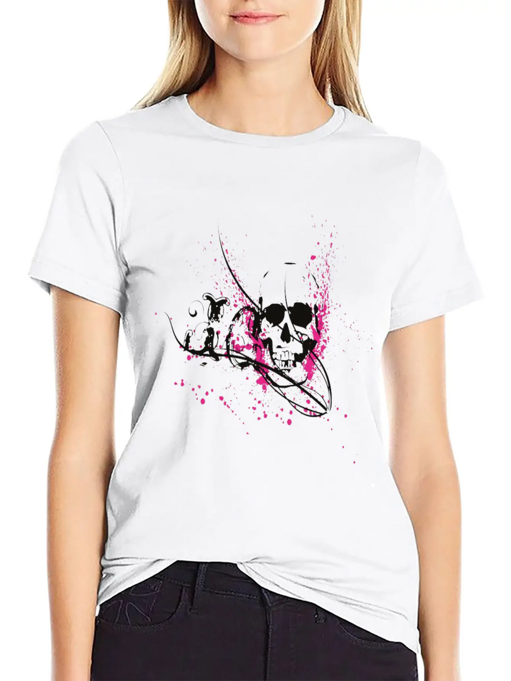 Skull In A Cool Style Skull Gift Unisex Short Sleeve Soft Cotton T-Shirt – Casual Everyday Wear