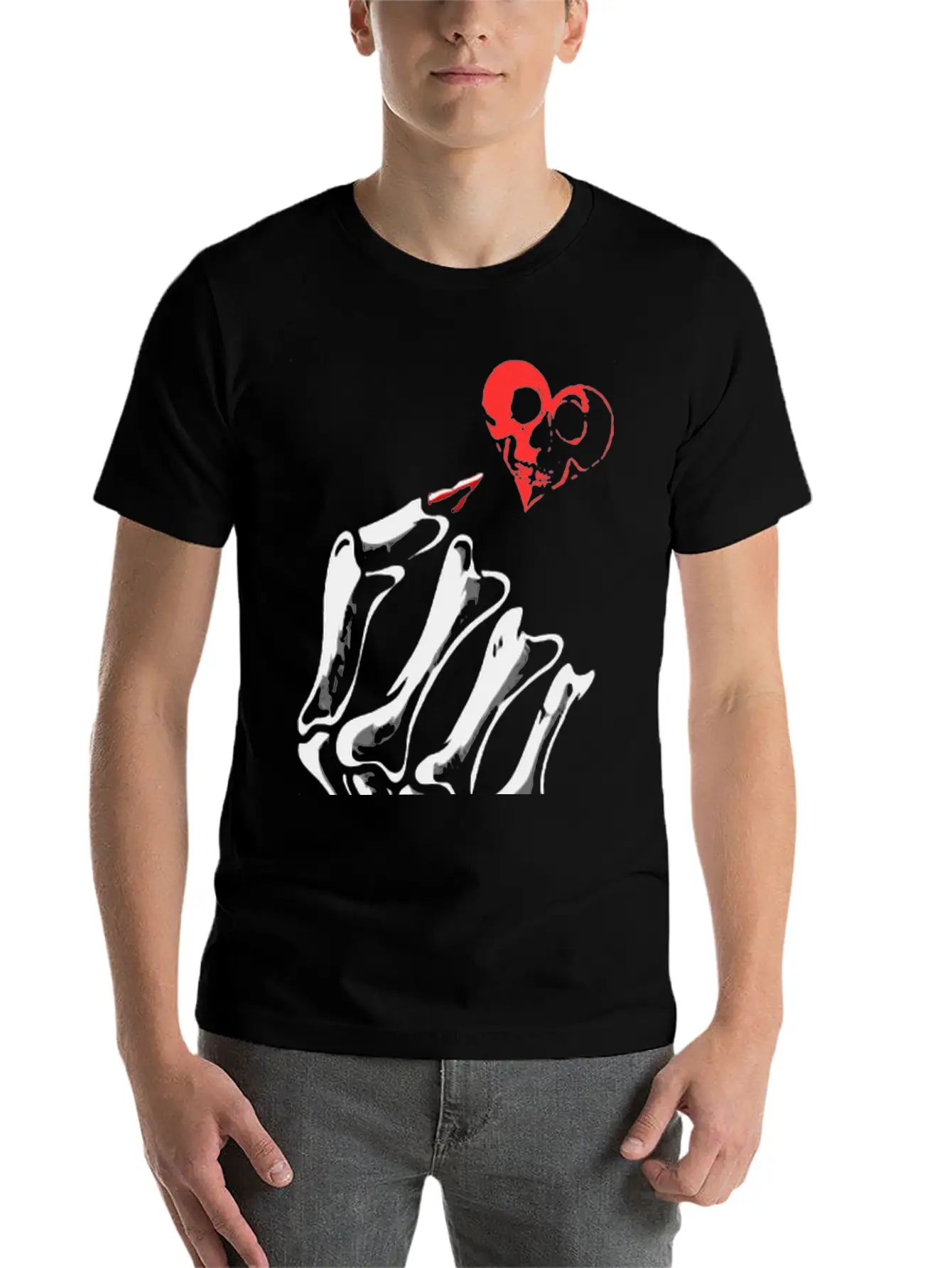Skull Love Breathable Soft Cotton T-Shirt – Timeless Casual Look