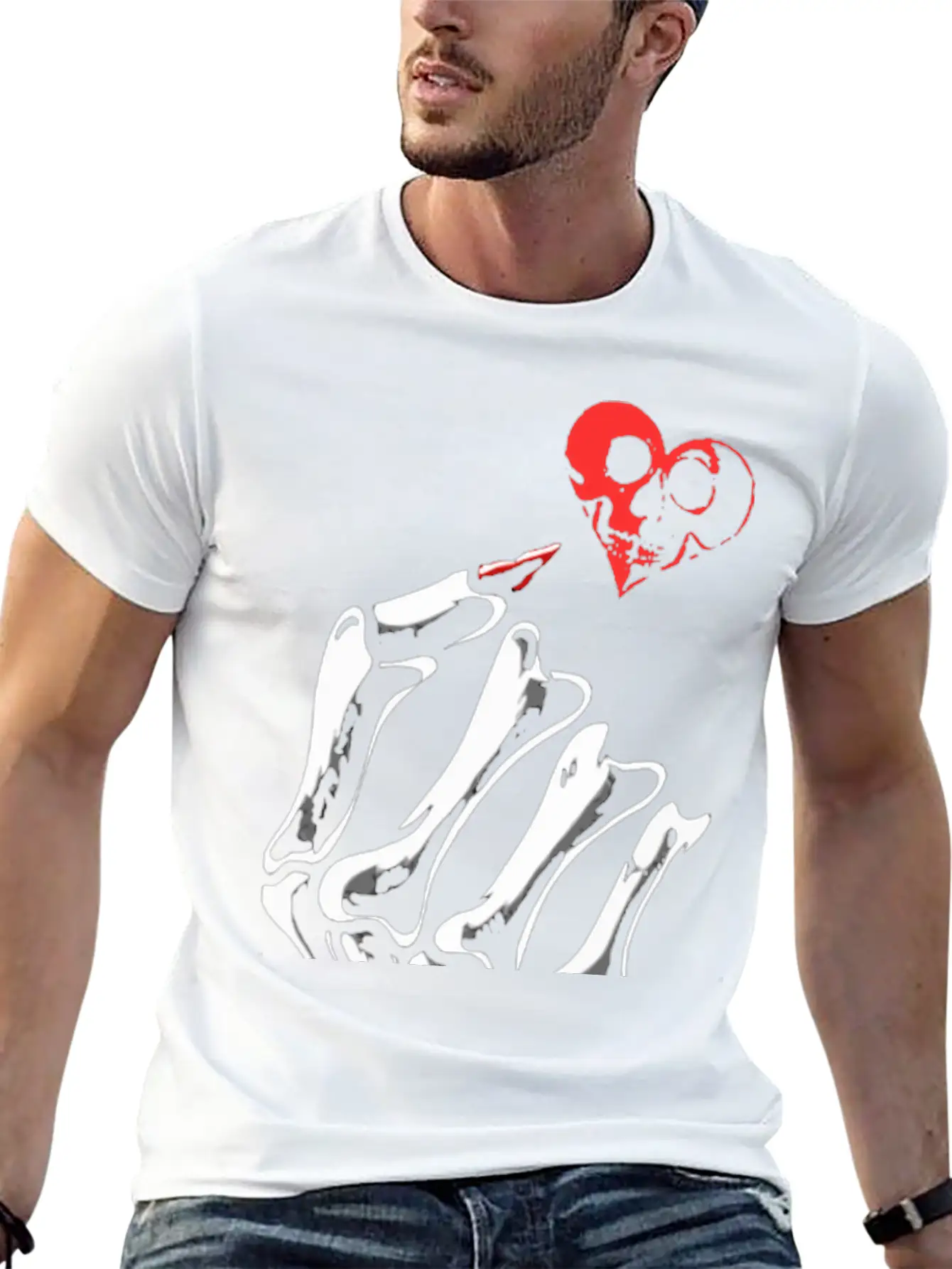 Skull Love Breathable Soft Cotton T-Shirt – Timeless Casual Look