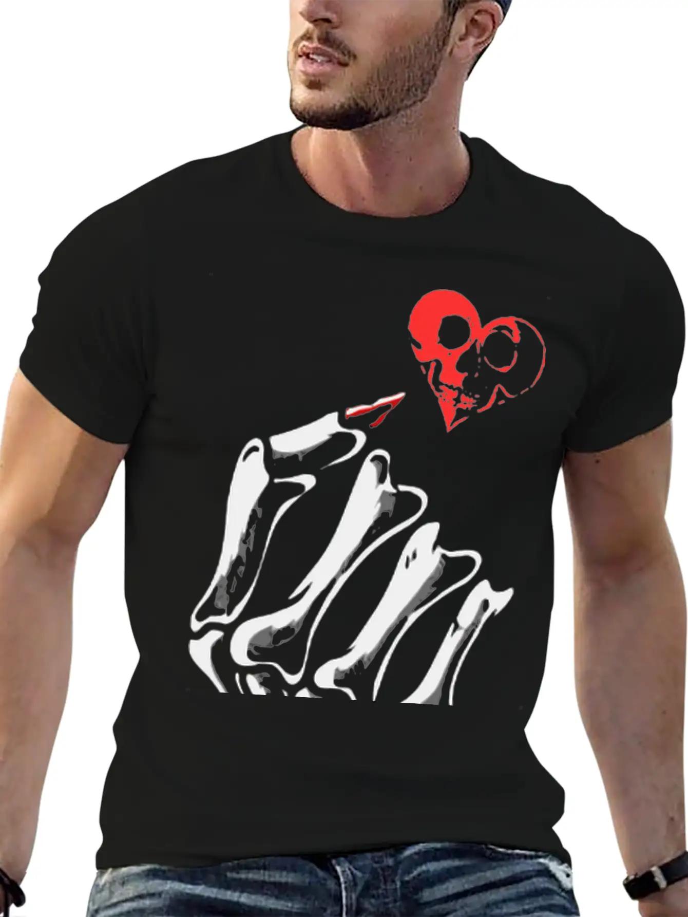 Skull Love Breathable Soft Cotton T-Shirt – Timeless Casual Look