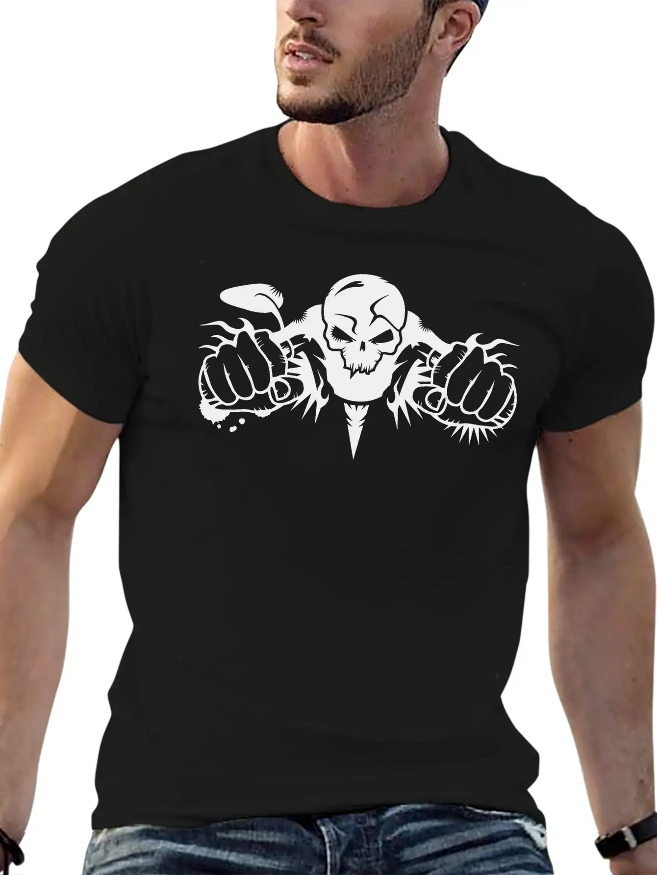 Skull Motorcycle Stylish Everyday T-Shirt – Unisex Basic Cotton Tee