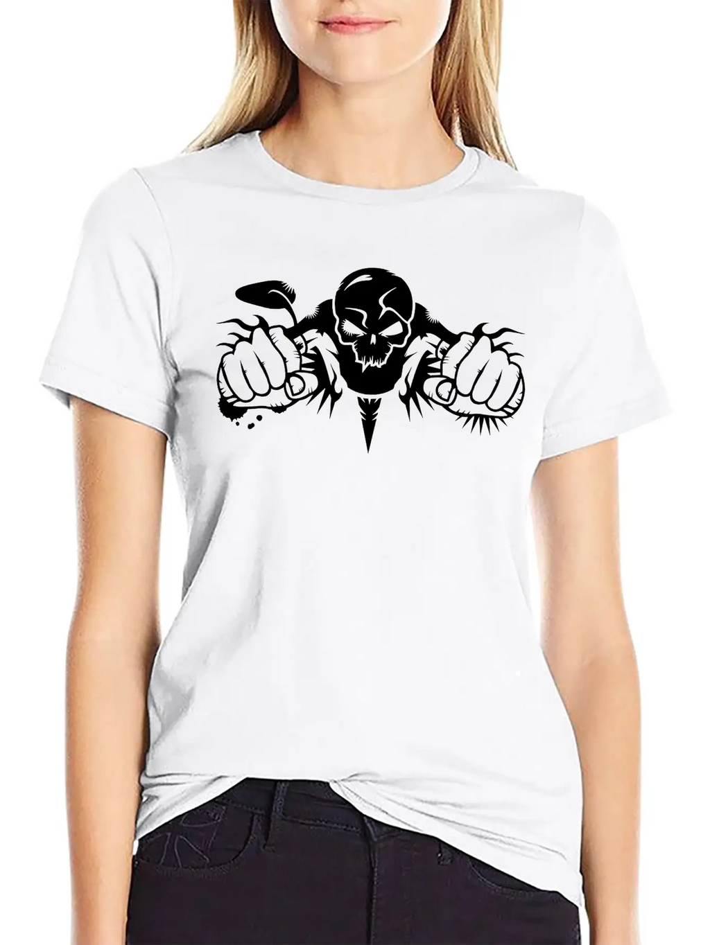 Skull Motorcycle Stylish Everyday T-Shirt – Unisex Basic Cotton Tee