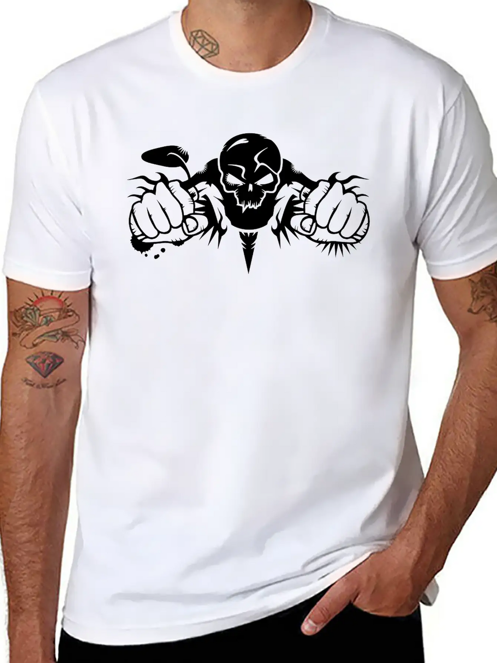 Skull Motorcycle Stylish Everyday T-Shirt – Unisex Basic Cotton Tee