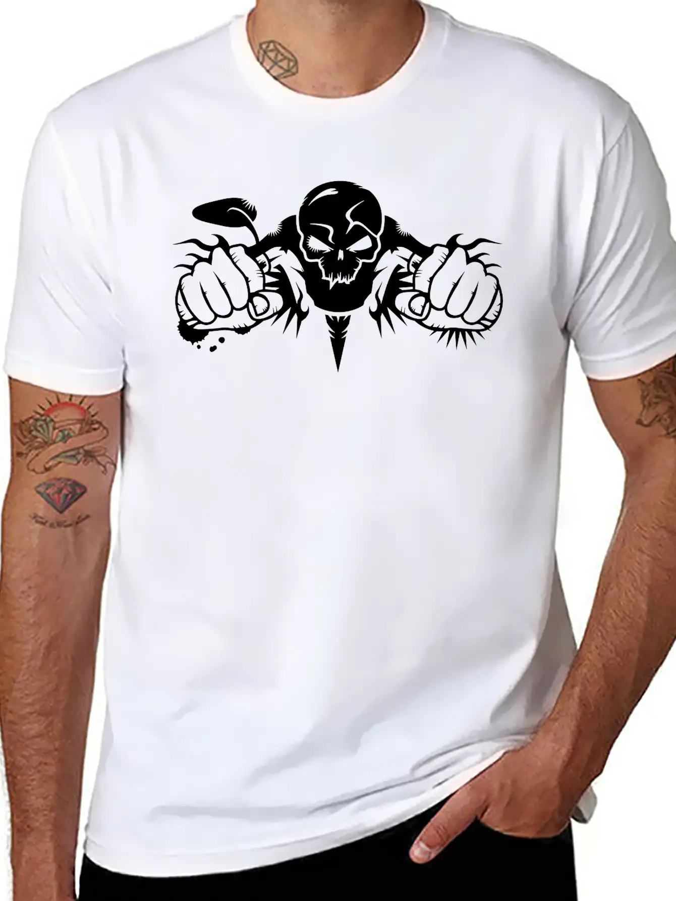 Skull Motorcycle Stylish Everyday T-Shirt – Unisex Basic Cotton Tee