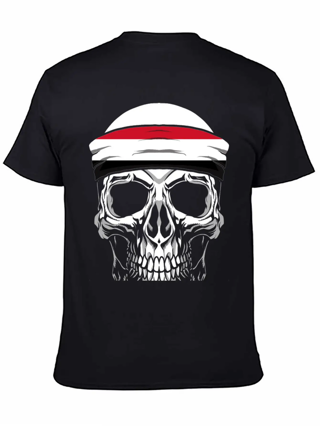 Skull Nationality Country Flag Unisex Short Sleeve Soft Cotton T-Shirt – Casual Everyday Wear