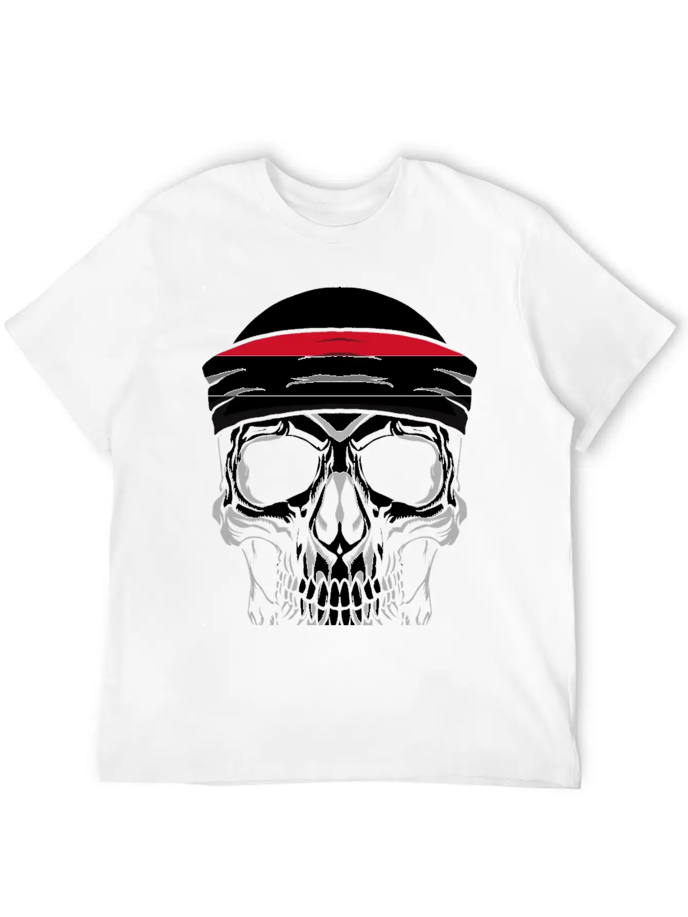 Skull Nationality Country Flag Unisex Short Sleeve Soft Cotton T-Shirt – Casual Everyday Wear