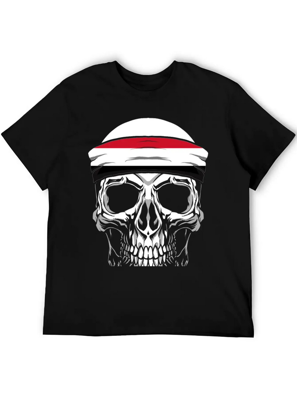 Skull Nationality Country Flag Unisex Short Sleeve Soft Cotton T-Shirt – Casual Everyday Wear