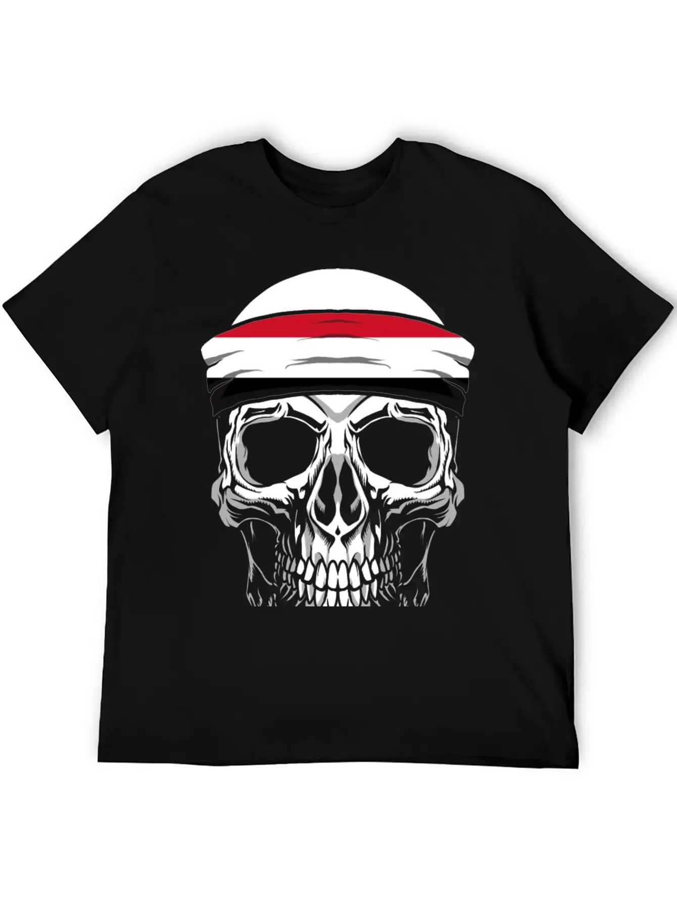 Skull Nationality Country Flag Unisex Short Sleeve Soft Cotton T-Shirt – Casual Everyday Wear