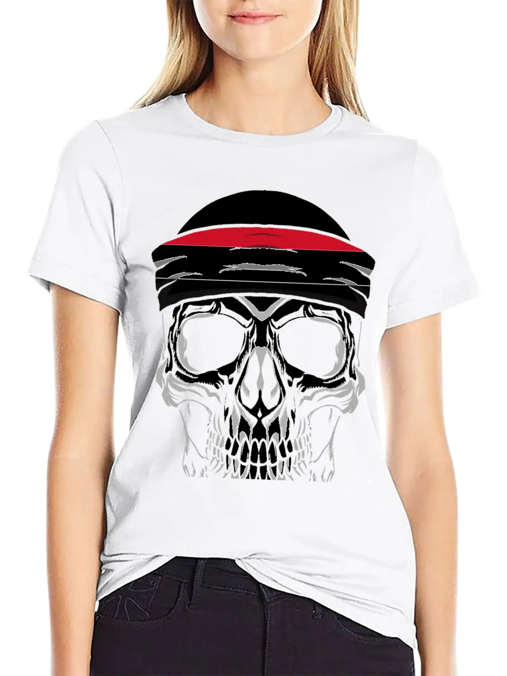 Skull Nationality Country Flag Unisex Short Sleeve Soft Cotton T-Shirt – Casual Everyday Wear