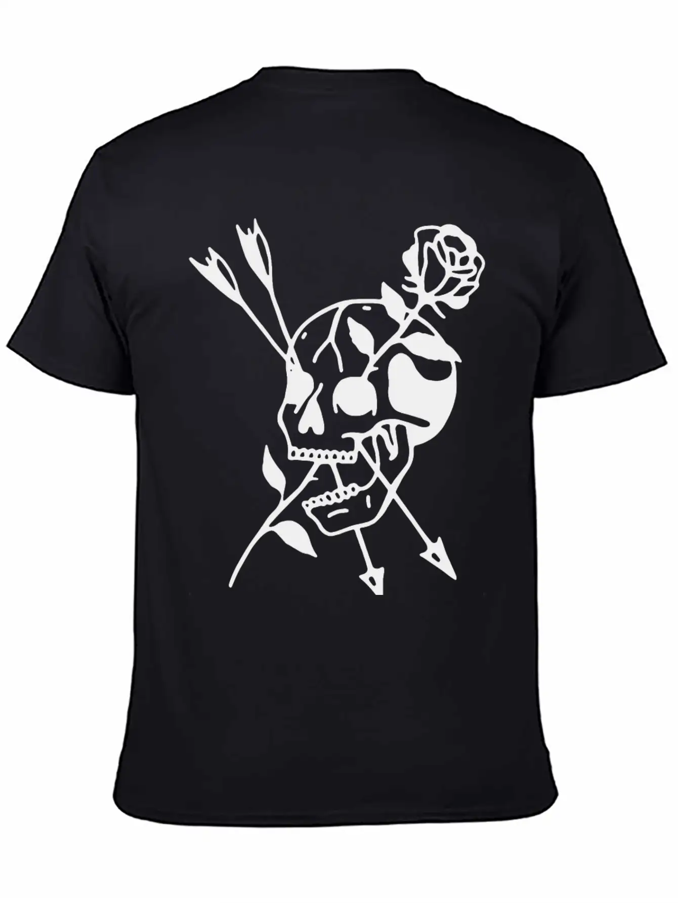Skull Rose Stylish Everyday T-Shirt – Unisex Basic Cotton Tee