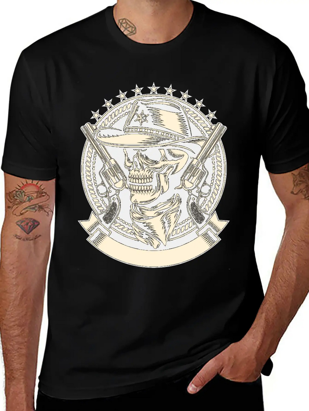 Skull Sheriff Unisex Casual T-Shirt – Clean Design For Daily Comfort