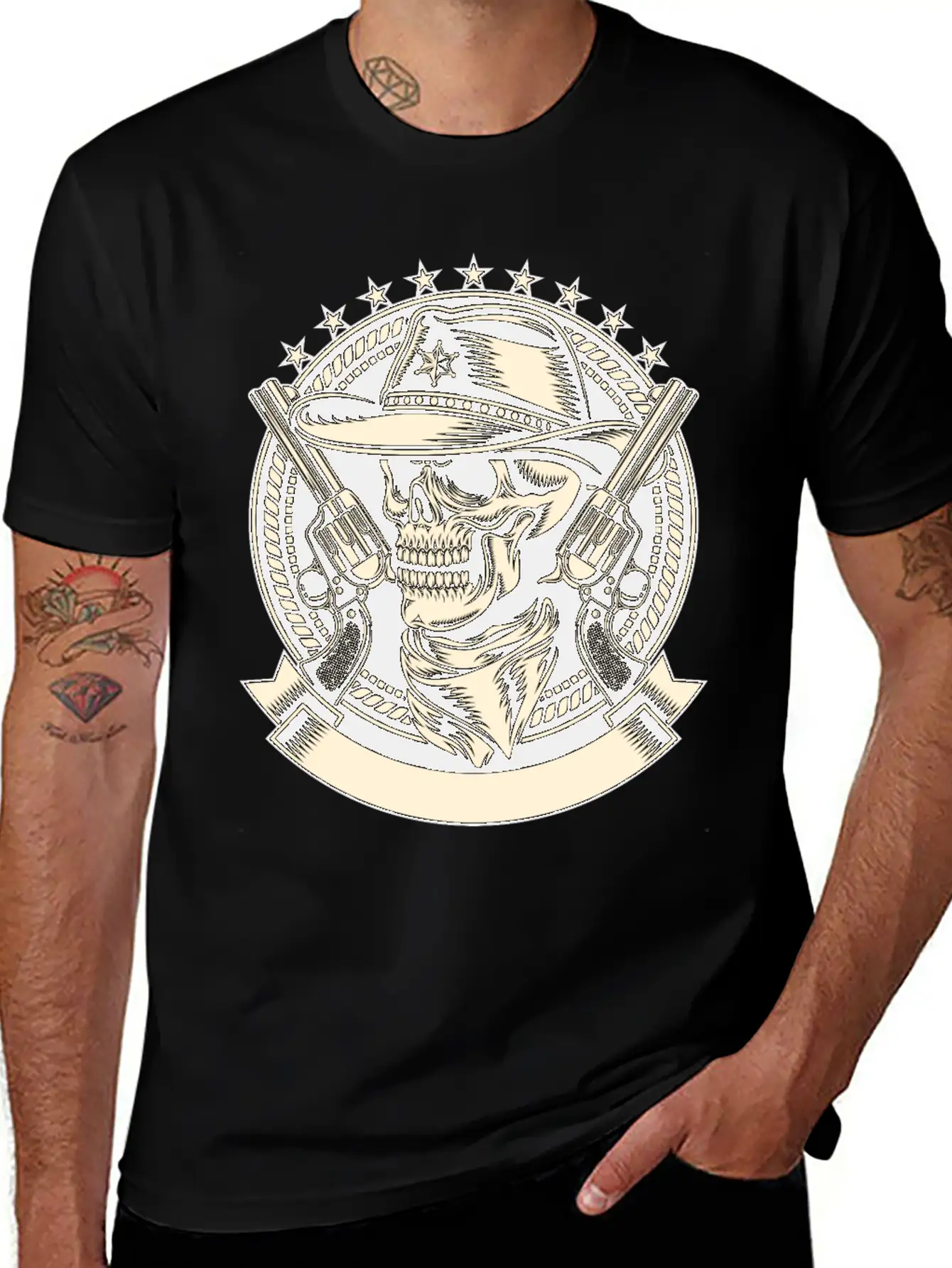 Skull Sheriff Unisex Casual T-Shirt – Clean Design For Daily Comfort