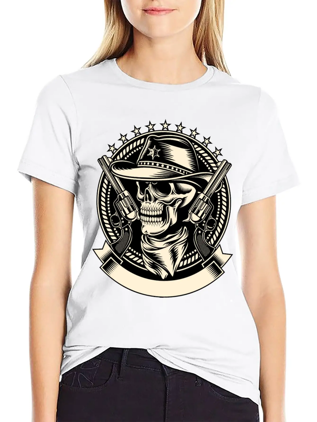 Skull Sheriff Unisex Casual T-Shirt – Clean Design For Daily Comfort