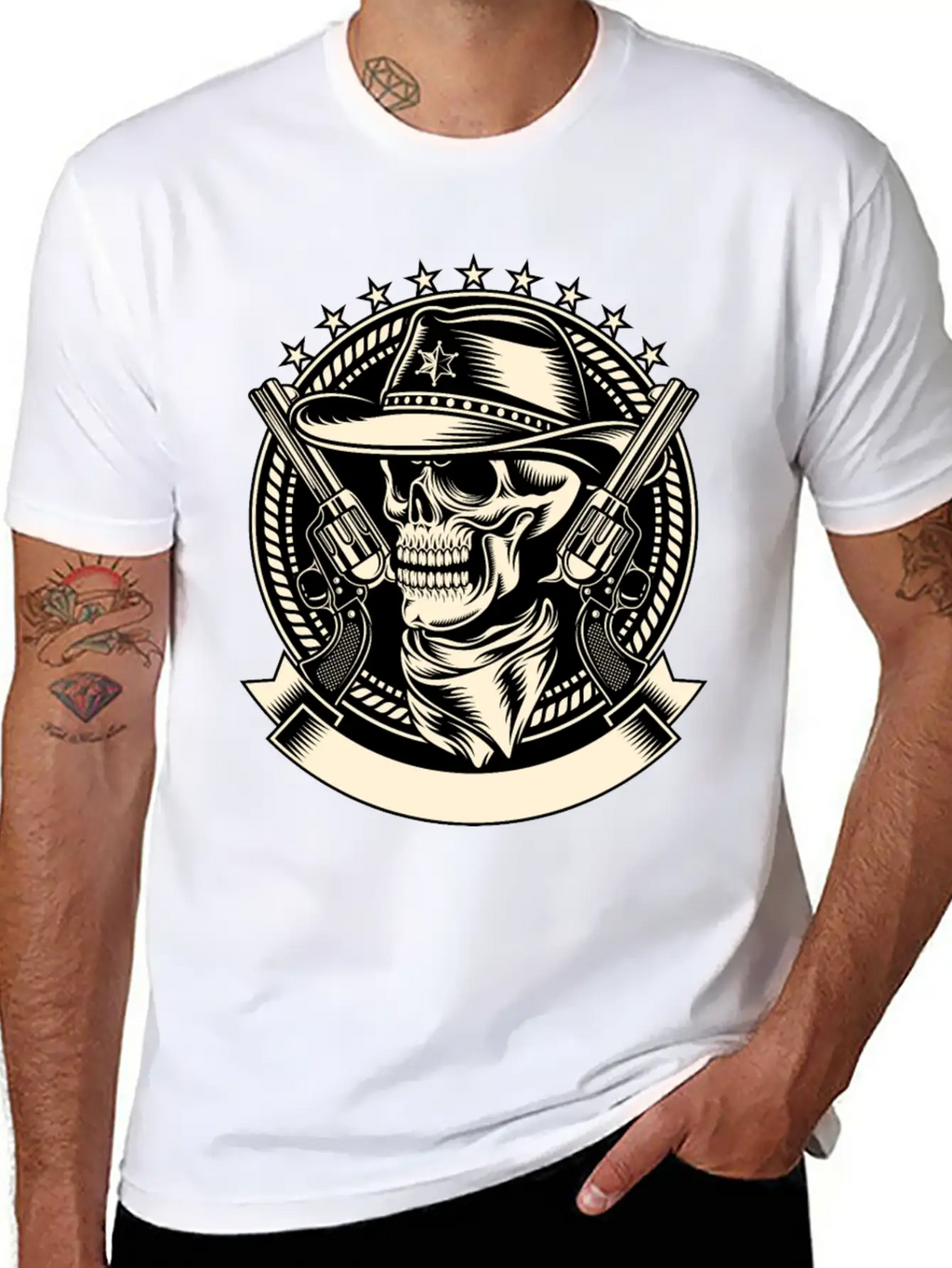 Skull Sheriff Unisex Casual T-Shirt – Clean Design For Daily Comfort