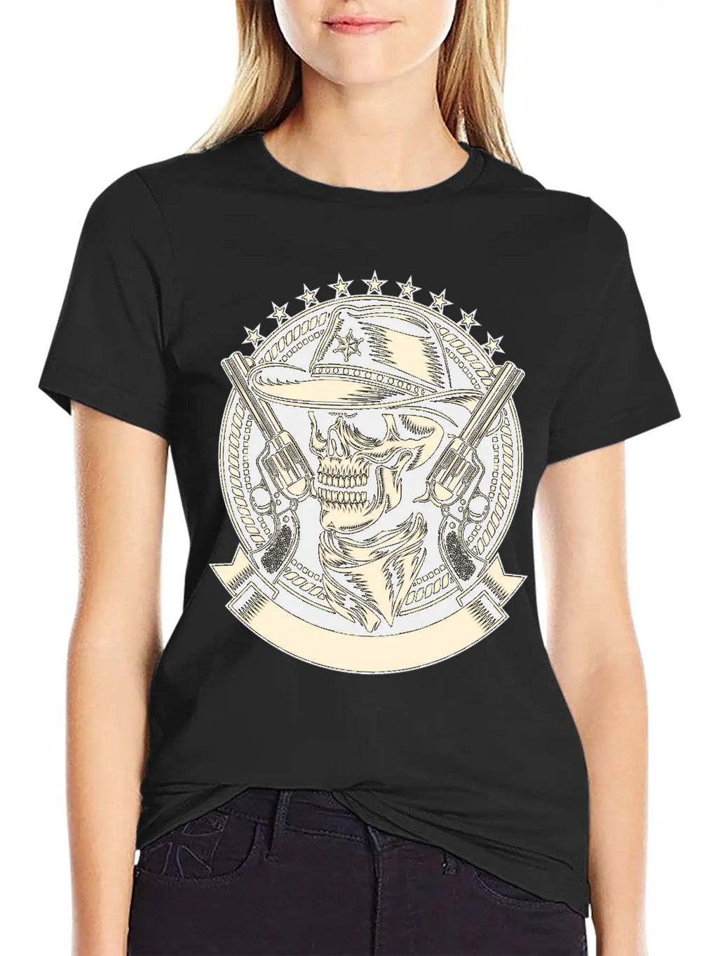 Skull Sheriff Unisex Casual T-Shirt – Clean Design For Daily Comfort