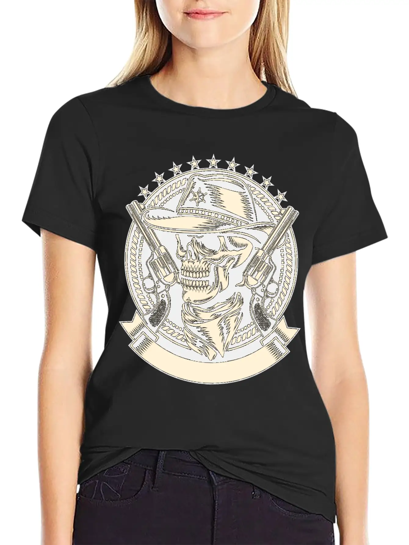 Skull Sheriff Unisex Casual T-Shirt – Clean Design For Daily Comfort